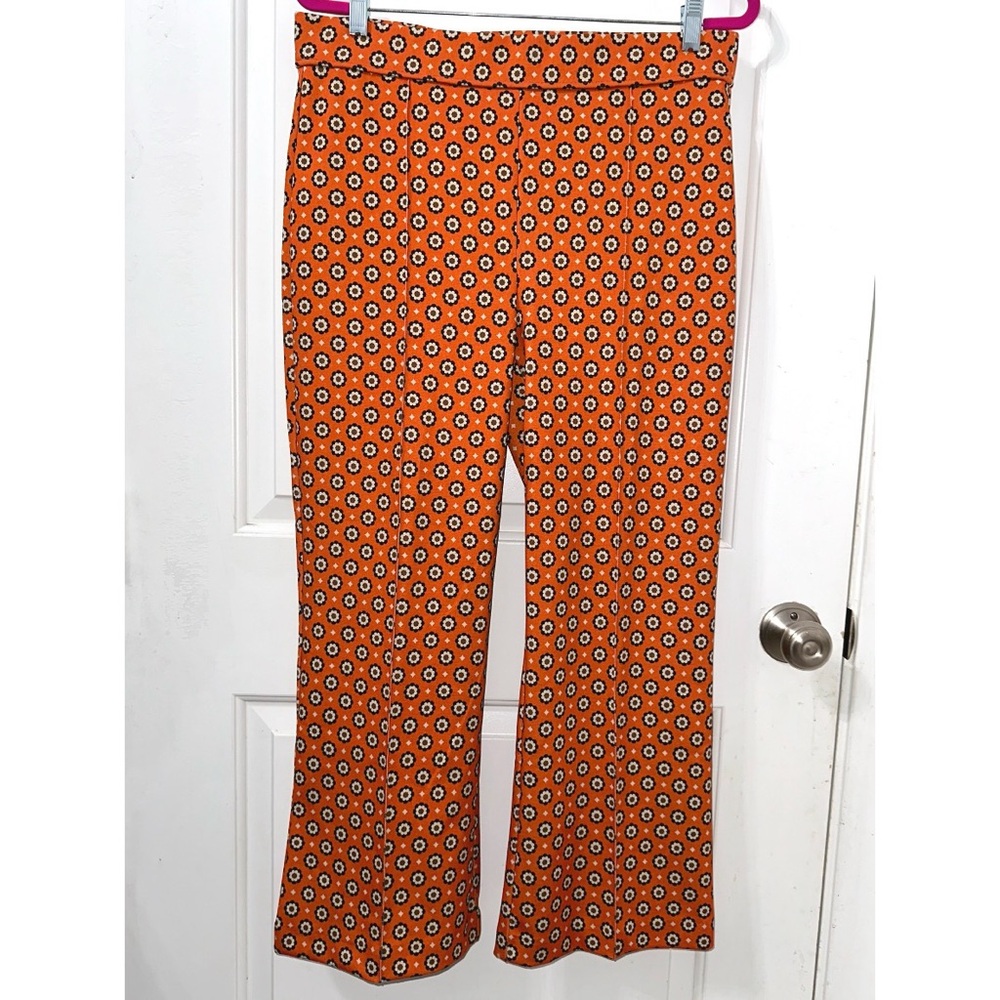 Jones New York Orange Retro Mid-Rise Pull-on Trousers size XL - Picture 2 of 4